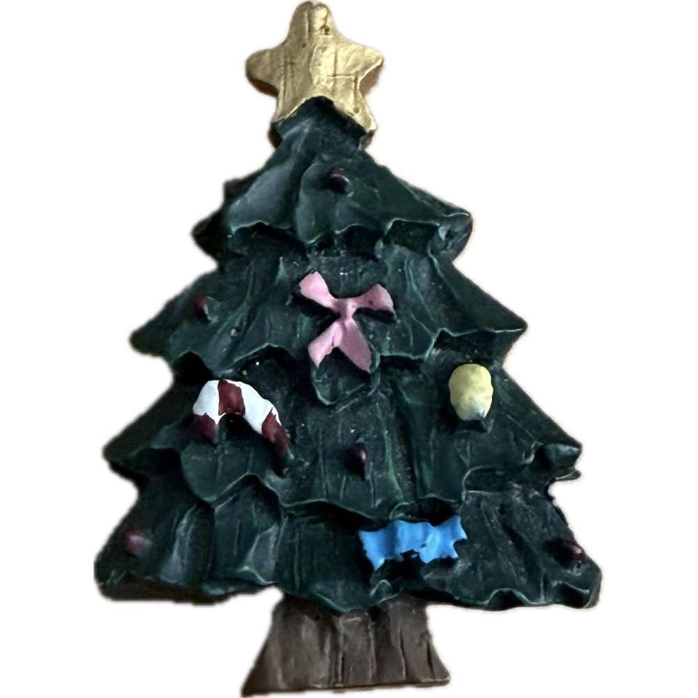 Elegant Christmas Tree Brooch with Gold‎ Star